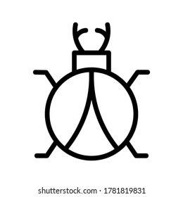 beetle icon or logo isolated sign symbol vector illustration - high quality black style vector icons
