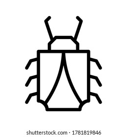 icono de escarabajo o logotipo símbolo de signo aislado ilustración vectorial - iconos vectoriales de estilo negro de alta calidad
