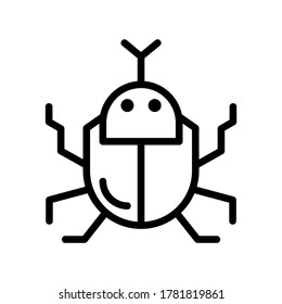 beetle icon or logo isolated sign symbol vector illustration - high quality black style vector icons
