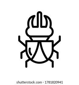 beetle icon or logo isolated sign symbol vector illustration - high quality black style vector icons
