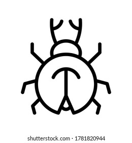 beetle icon or logo isolated sign symbol vector illustration - high quality black style vector icons
