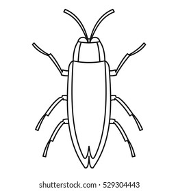 Beetle icon. Outline illustration of beetle vector icon for web