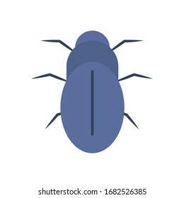 beetle icon over white background, flat style, vector illustration