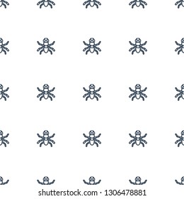 beetle icon pattern seamless white background. Editable outline beetle icon. beetle icon pattern for web and mobile.