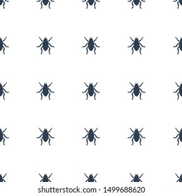 beetle icon pattern seamless white background. Editable filled beetle icon. beetle icon pattern for web and mobile.