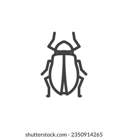 Beetle icon, Pest and various insect vector line icon. Bugs line icon,  simple insect line icon symbol isolated on white background Vector Illustration, Entomologist. Bug thin line contour symbols