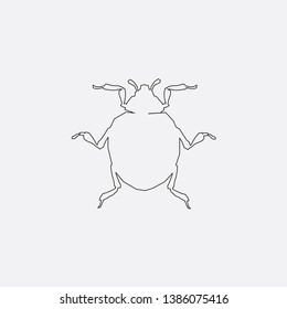 beetle icon sign signifier vector