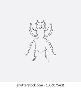 beetle icon sign signifier vector