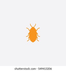 Beetle icon silhouette vector illustration

