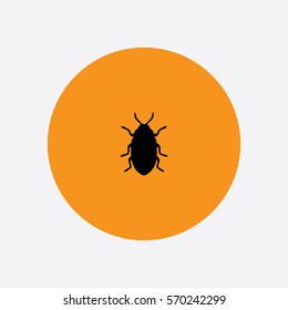 Beetle icon silhouette vector illustration

