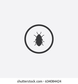 Beetle icon silhouette vector illustration

