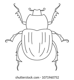 Beetle icon. Simple element illustration. Beetle symbol design from Insect collection set. Can be used in web and mobile on white background