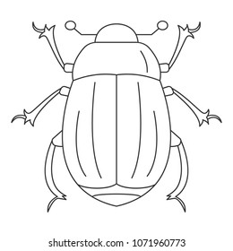Beetle icon. Simple element illustration. Beetle symbol design from Insect collection set. Can be used in web and mobile on white background
