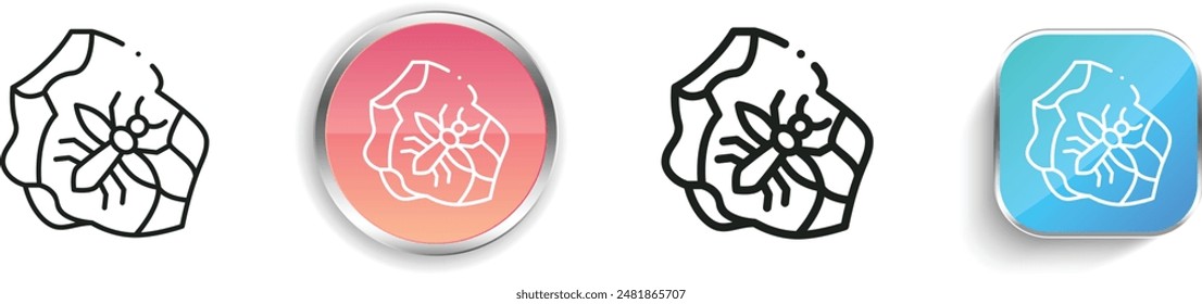 beetle icon. Thin Linear, Regular and Button Style Design Isolated On White Background