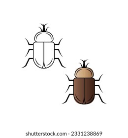 beetle icon vector illustration logo design svg