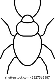 beetle insect bug dung ookuwagata Outline