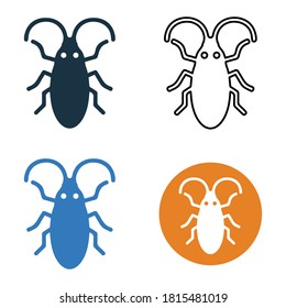 Beetle insect, bug icon. Vector graphics