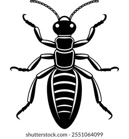 Beetle insect flat vector illustration on a white background