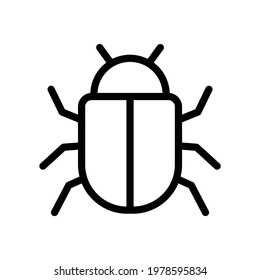 beetle insect icon illustration with outline style