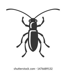 Beetle Insect Icon on White Background. Vector