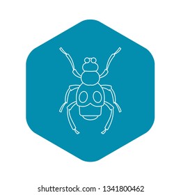 Beetle insect icon. Outline illustration of beetle insect vector icon for web