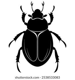 Beetle Insect Silhouette – Vector Illustration