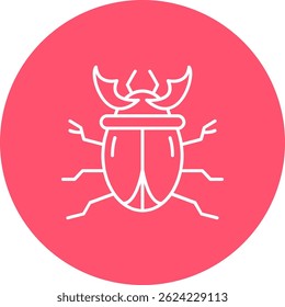 Design de ícone de vetor de linha de besouro