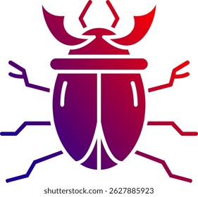 Design de ícone de vetor de linha de besouro