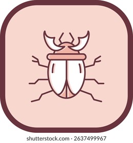 Beetle Line vector Icon Design