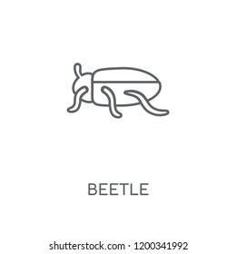 Beetle linear icon. Beetle concept stroke symbol design. Thin graphic elements vector illustration, outline pattern on a white background, eps 10.