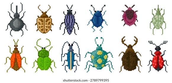 Beetle lineup in pixel