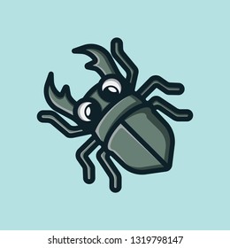 beetle logo cartoon design