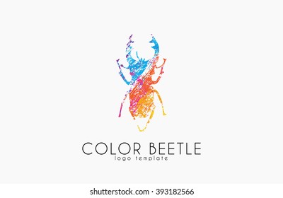 Beetle logo. Color beetle logo design. Creative logo.