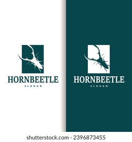 diseño de logotipo de escarabajo silueta simple insecto modelo de ilustración animal vector