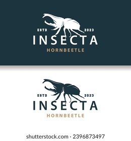 diseño de logotipo de escarabajo silueta simple insecto modelo de ilustración animal vector