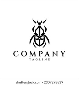 Beetle logo design vector illustration