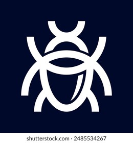 Beetle Logo Simple Design Concept.