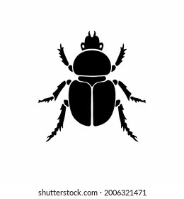 Beetle Logo Symbol Stencil Design Tattoo Stock Vector (Royalty Free ...