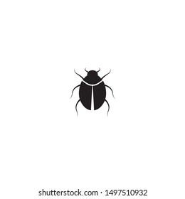 beetle logo template. silhouette beetle. beetle. vector