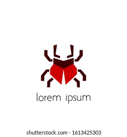 beetle logo, vector design with a simple concept.