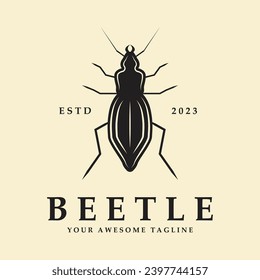 beetle logo vector icon illustration design. logo for emblem, badge, community and brand company