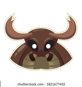 beetle mask for masquerade vector illustration