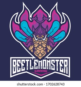 Beetle Monster Esport Logo Template