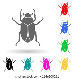 beetle multi color style icon. Simple glyph, flat vector of insect icons for ui and ux, website or mobile application