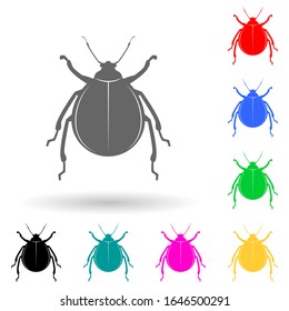 beetle multi color style icon. Simple glyph, flat vector of insect icons for ui and ux, website or mobile application