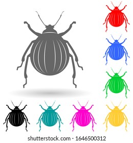 beetle multi color style icon. Simple glyph, flat vector of insect icons for ui and ux, website or mobile application