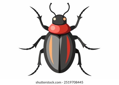 Besouro no fundo branco Ilustração do vetor