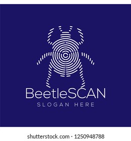Beetle Scan Technology Logo vector Element. Animal Technology Logo Template