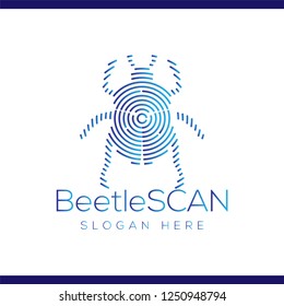 Beetle Scan Technology Logo vector Element. Animal Technology Logo Template