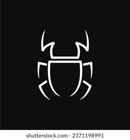 beetle shaped lines with white color